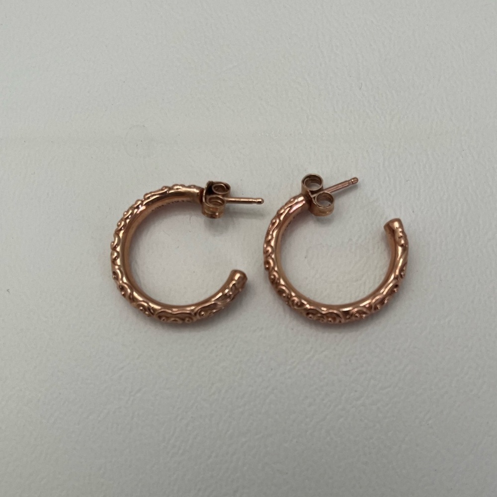 Pandora Rose Gold Hoops 925